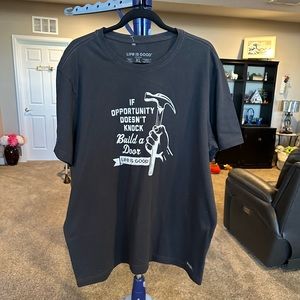 Life is Good NWOT black short sleeve men’s T-Shirt. Size XL